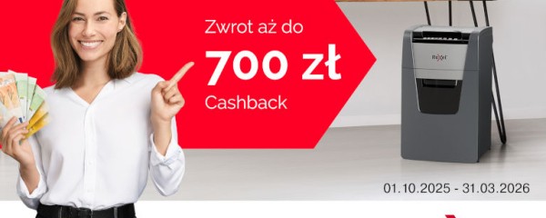 Tnij koszty, nie tylko papier. Odbierz cashback z Rexel!