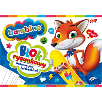 Blok rysunkowy BAMBINO A4, 20 kartek