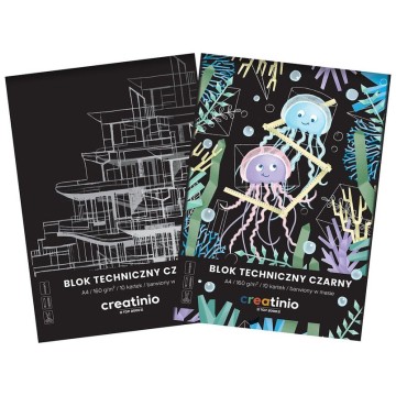 Blok techniczny czarny A4/10 TOP2000 CREATINIO160g