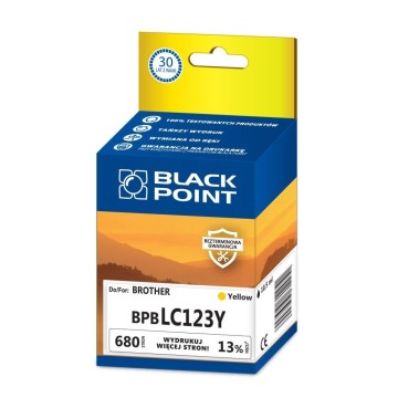 Cart. BROTHER LC 123 yellow BLACKPOINT