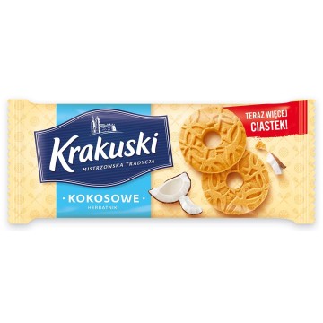 Ciastka KRAKUSKI 163g KOKOSOWE