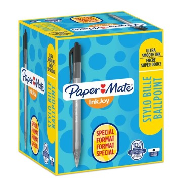 Długopisy PAPER MATE INKJOY 100RT czarne [100]