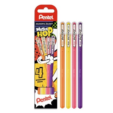 Długopisy żelowe PENTEL MATTEHOP 1,0mm [4] FGPV