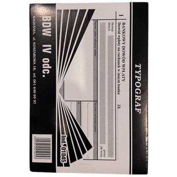 Druk- Bankowy dowód wpłaty IV odc. TYPOGRAF