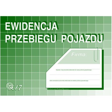 Druk- Ewidencja przebiegu pojazdu A5 MIPRO