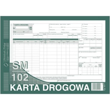 Druk- Karta drogowa Sm-102 nienumerowana MIPRO