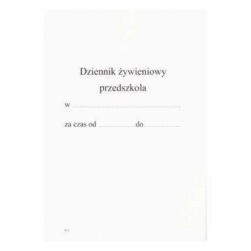 Druk.szkol- Dziennik żywieniowy przedszkola V/1