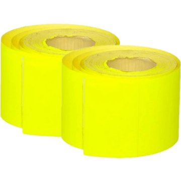 Etykieta cenowa 30x50mm bez nadruku żółta