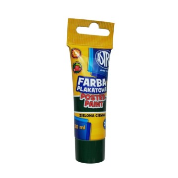 Farba plakatowa ASTRA w tubie 30ml zielona ciemna