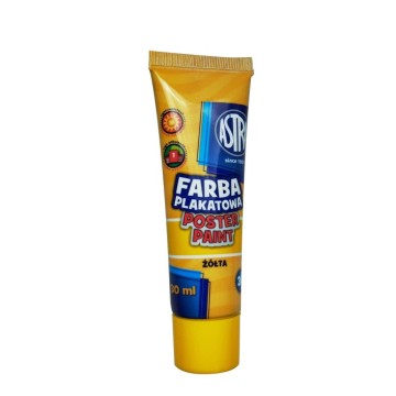 Farba plakatowa ASTRA w tubie 30ml żółta