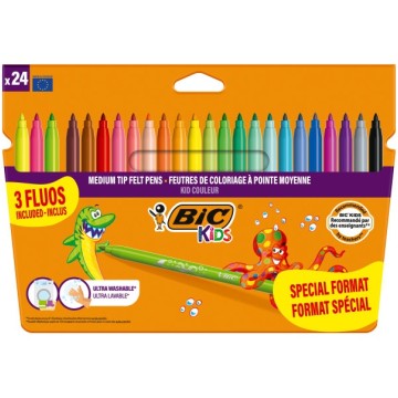 Flamastry BIC KID COULEUR FLUO [24]