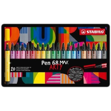 Flamastry STABILO PEN 68 MAX [20] pud.metal.