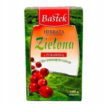 Herbata BASTEK zielona z żurawiną 100g