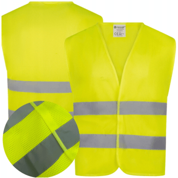 Kamizelka PROOF siatkowa żółta L