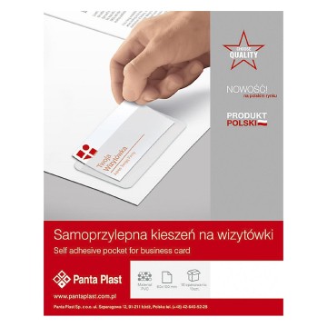 Kieszenie samop. na wizytówki PANTAPLAST [10]
