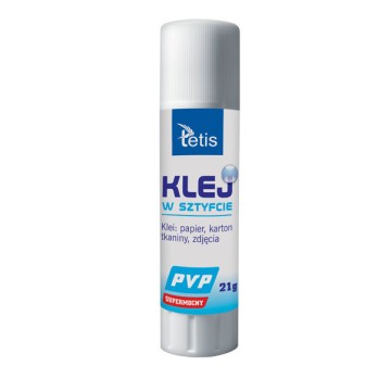 Klej w sztyfcie TETIS PVP 21g (bezbarwny)