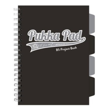 Kołozeszyt PUKKA PAD BLACK & GREY B5 czarny