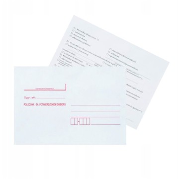 Koperty C6 SK białe ZWROTKA [800] (KARTON)