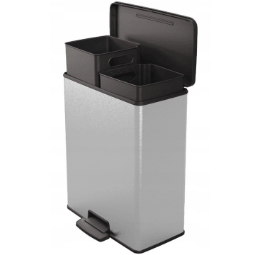 Kosz na śmieci z pedałem CURVER DECOBIN DUO 26+26L