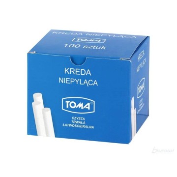 Kreda biała TOMA okrągła niepyląca [100]