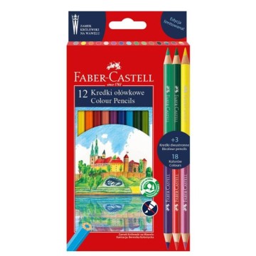Kredki ołówkowe FABER CASTELL WAWEL [12+3]