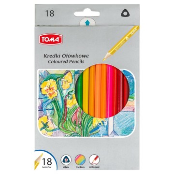 Kredki ołówkowe TOMA trójkątne [18]