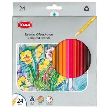Kredki ołówkowe TOMA trójkątne [24]