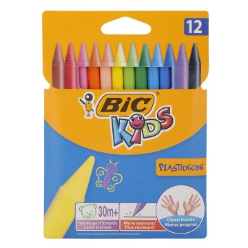 Kredki świecowe BIC PLASTIDECOR okrągłe [12]