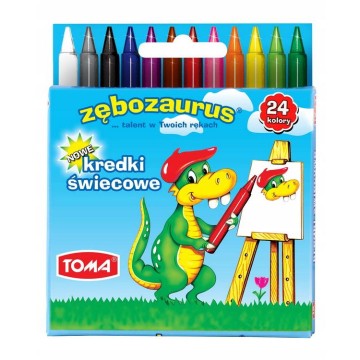 Kredki świecowe TOMA ZĘBOZAURUS [24]