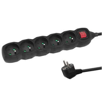 Listwa zasilająca ESPERANZA 5 gniazd 5m WŁ czarna