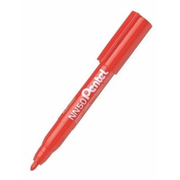 Marker permanentny PENTEL NN50 czerwony okr.