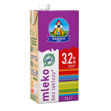 Mleko ŁOWICZ 3,2% 1L bez laktozy
