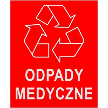 Naklejka ODPADY MEDYCZNE 11x9cm