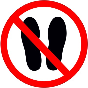 Naklejka ZAKAZ CHODZENIA I STAWANIA