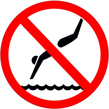 Naklejka ZAKAZ SKAKANIA