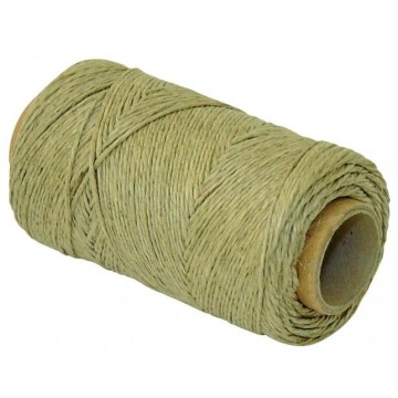 Nici lniane brąz nabłyszczane dratwa 100g (120m)