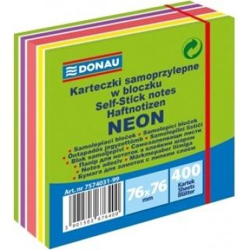 Notes samop. DONAU 76/76 400k. NEON PASTEL zielony