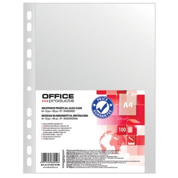 Obwoluty krystal. A4 OFFICE PR [100] 30mic (folia)
