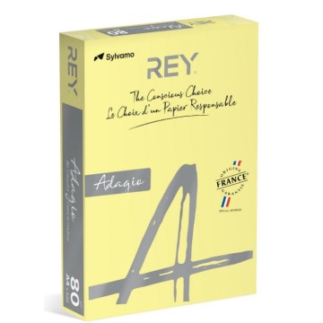 Papier kolor A4 80g REY ADAGIO 49 żółty pastel