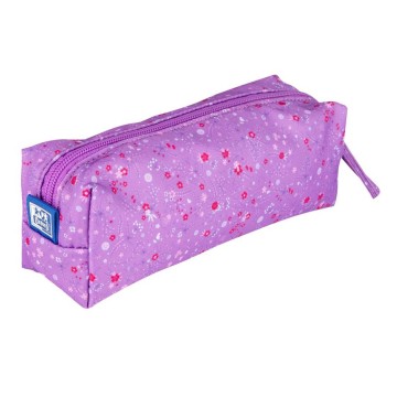 Piórnik OXFORD saszetka duża FLORAL fioletowy