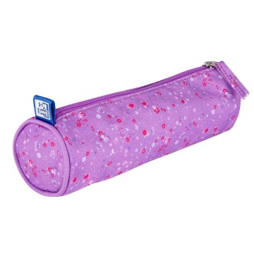 Piórnik OXFORD tuba FLORAL fioletowy