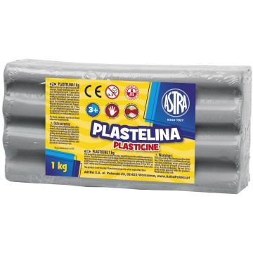 Plastelina ASTRA 1kg popielata