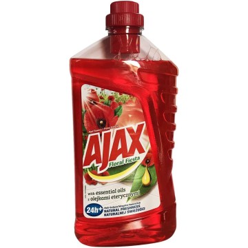 Płyn uniwersalny AJAX 1L POLNE KWIATY czerwony