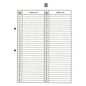 Przekładki do akt osobowych B [10] BB