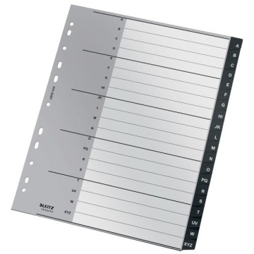 Przekładki do segr. A4/AZ LEITZ RECYCLE PP czarne