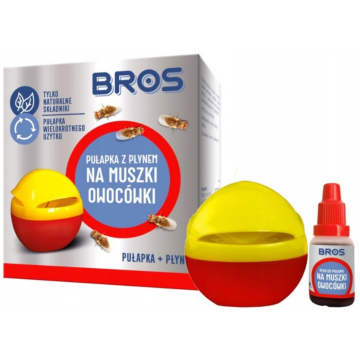 Pułapka z płynem na muszki owocówki BROS 15ml