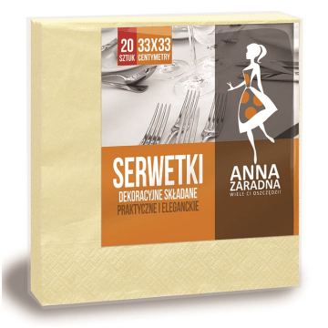 Serwetki AHA 33/33 [20] szampańskie
