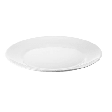 Talerz szklany biały IKEA OFTAST 25cm