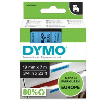 Taśma DYMO D1 19mm/7m czarne na niebieskim