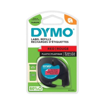 Taśma DYMO LETRATAG 12mm/4m plastikowa czerwona